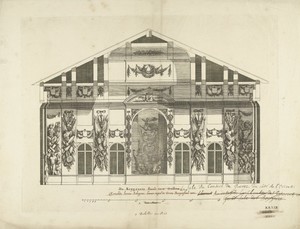 Oostelijke wand van de Krijgsraadzaal in het Stadhuis op de Dam