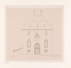 Oostgevel van kasteel Puttenberg in Beert