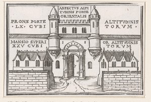 Oostpoort van de nieuwe tempel in visioen van Ezechiël