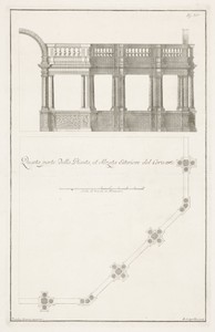 Opbouw en dwarsdoorsnede van het koor in het Battistero di San Giovanni te Florence