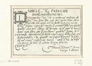 Opdracht aan Lorenzo de' Medici