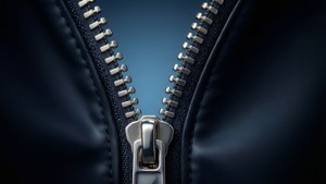 Open Metallic Zipper