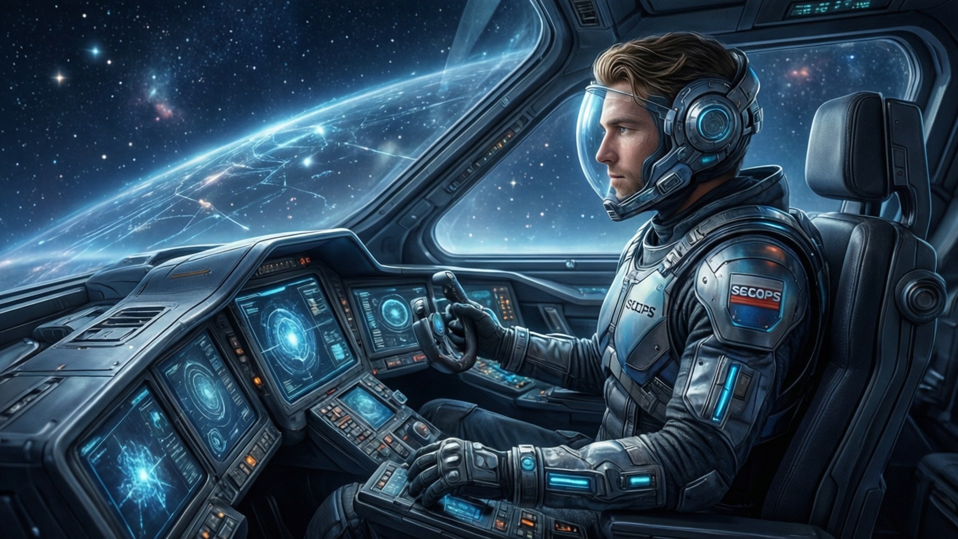 Operator in Orbit by Wallpapers.art Studio