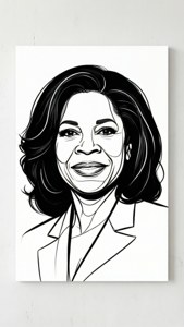 Oprah Line Art