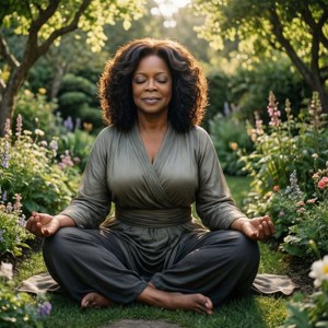 Oprah Meditating