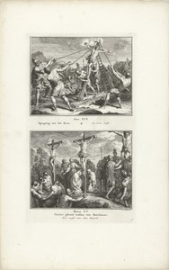Oprichting van het kruis en 
De drie kruisen
