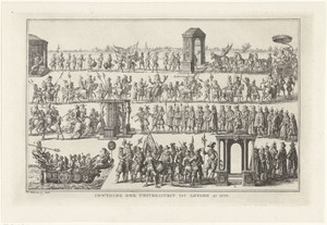 Optocht bij de inwijding van de Universiteit van Leiden, 1575