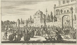 Optocht van de sultan te Larisa