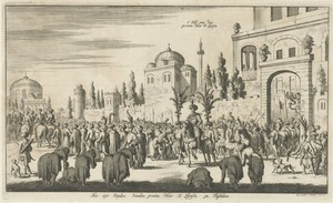 Optocht van de sultan te Larisa