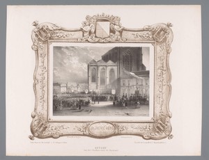 Optocht van het Stadhuis naar het Academiegebouw, 1836
