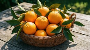 Orange Basket Sunlight