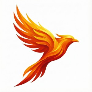 Orange Flame Bird