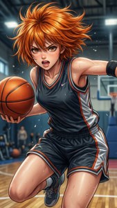 Orange Hair Sporty