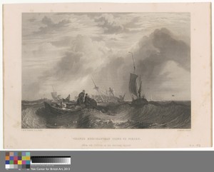 Orange Merchantman Going to Pieces
