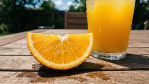Orange Slice and Glass