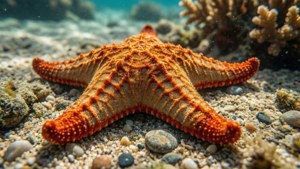 Orange Starfish Close-Up