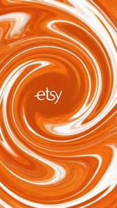 Orange Swirl Etsy