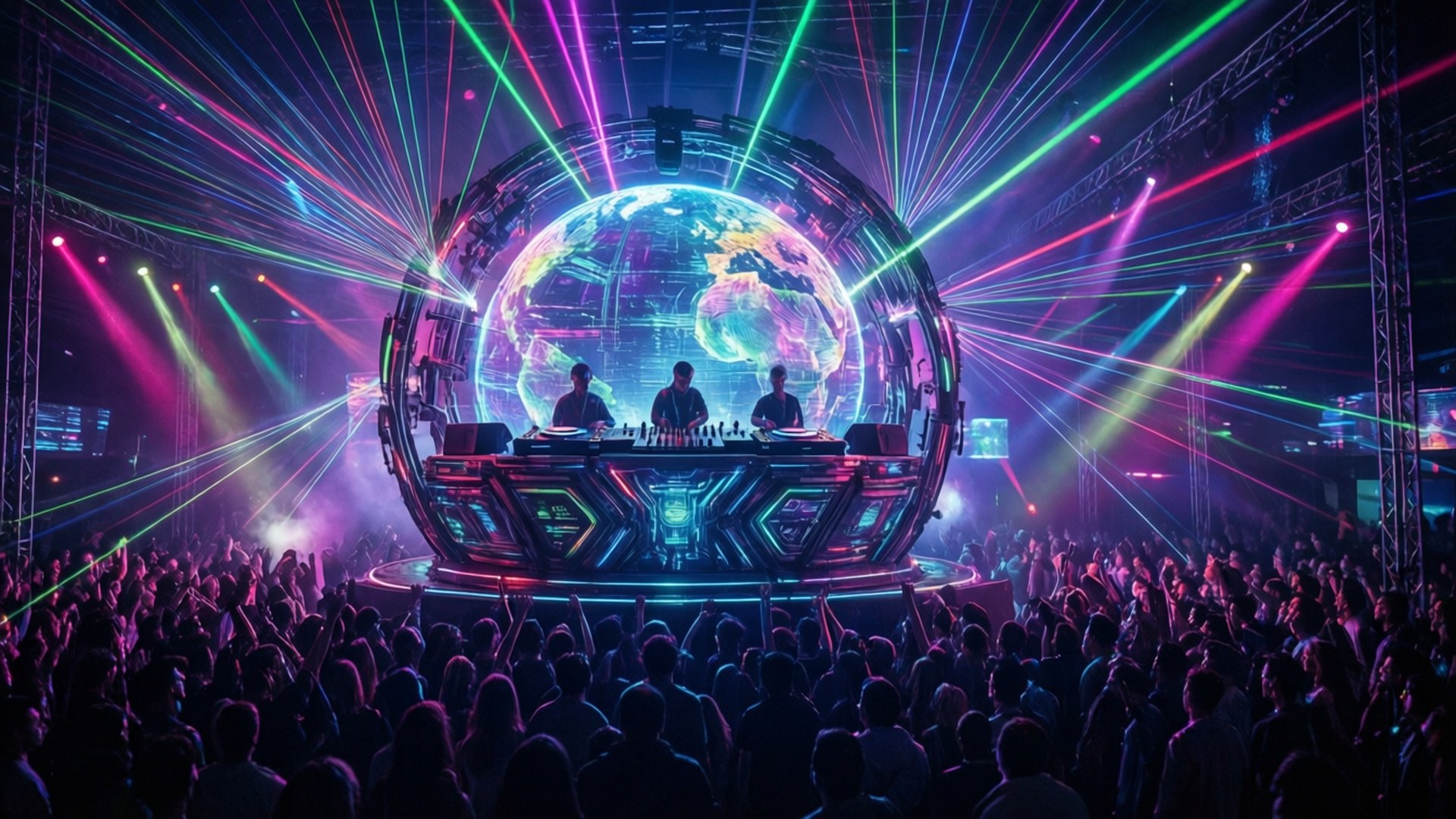 Orbital DJ Booth by Wallpapers.art Studio