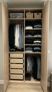 Organized IKEA PAX Wardrobe