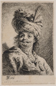 Oriental with a Turban, Three-Quarter View