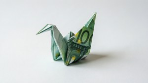 Origami Euro Banknote