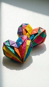 Origami Paper Hearts