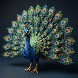 Origami Peacock Fan