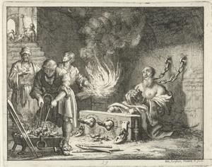 Origenes in de gevangenis met vuur gepijnigd