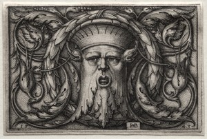 Ornament of Satyr's Head and Wreath