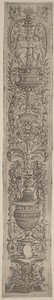 Ornament Panel: Two Sphinxes and Two  Children Holding Palms