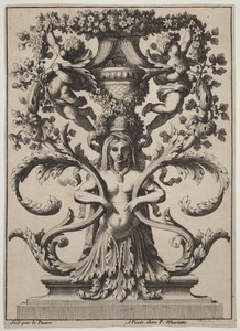 Ornament with a Woman Turning to Foliage