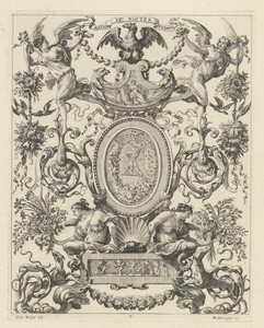 Ornamental Panel Surmounted by an Eagle and the Motto NATOS ET NOSTRA TUEMUR