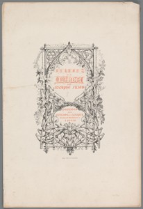 Ornamenteel kader met ranken en gotisch venster