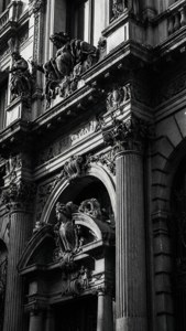Ornate Facade Monochrome