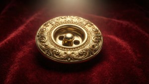 Ornate Gold Button