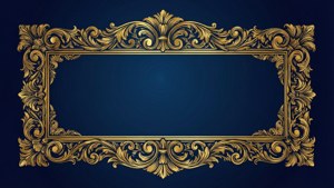 Ornate Gold Floral Frame