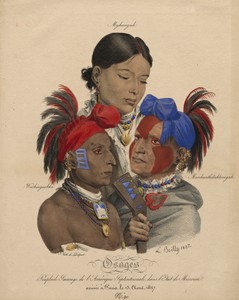 Osage Indians: Mohongo, Washingsabba (or Black Bird), and Big Soldier