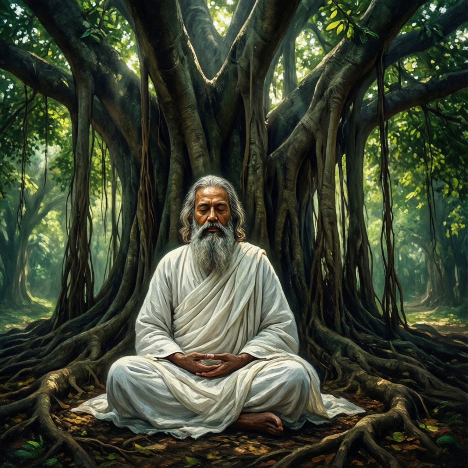 Osho Under Bodhi Tree by Wallpapers.art Studio