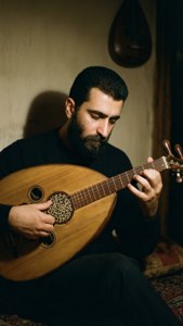 Oud Player at Night