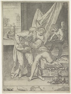 Oude man en een courtisane