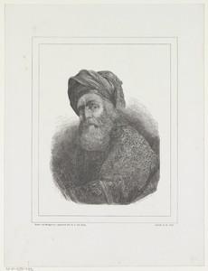 Oude man met een tulband en een baard