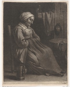 Oude slapende vrouw