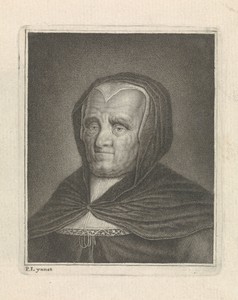 Oude vrouw met hoofddoek