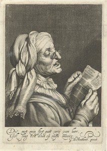 Oude vrouw zingt