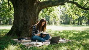 Outdoor Study Under Tree