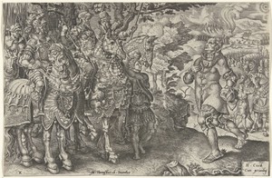 Overgave van de hertog van Saksen op het slagveld van Mühlberg, 1547