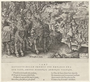Overgave van de hertog van Saksen op het slagveld van Mühlberg, 1547
