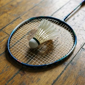 Overhead Racket and Shuttlecock