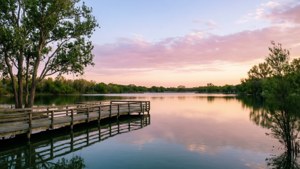 Overholser Lake Sunset