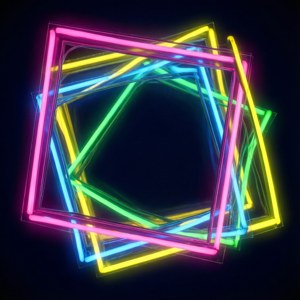 Overlapping Neon Frames